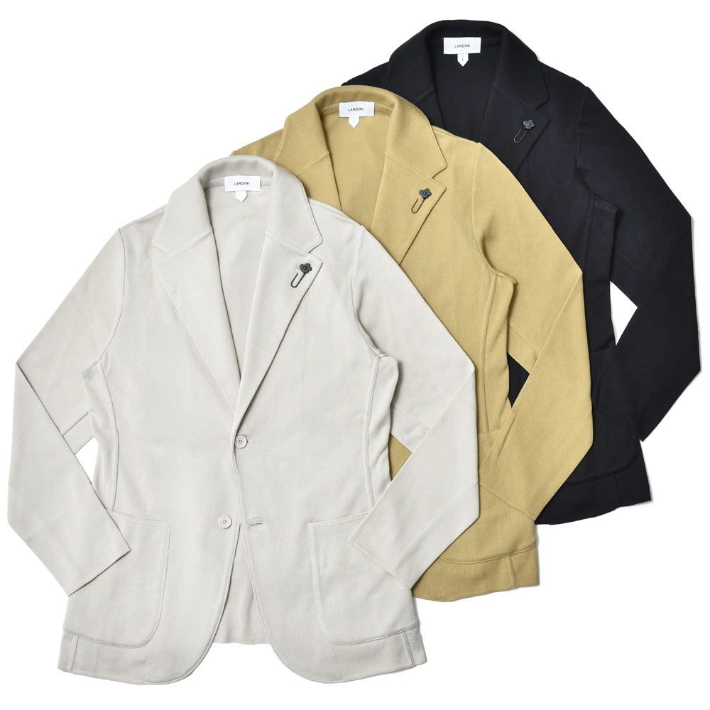 LARDINI(ラルディーニ) オーガニックコットンミラノリブニットジャケット JALJM56/ES64000