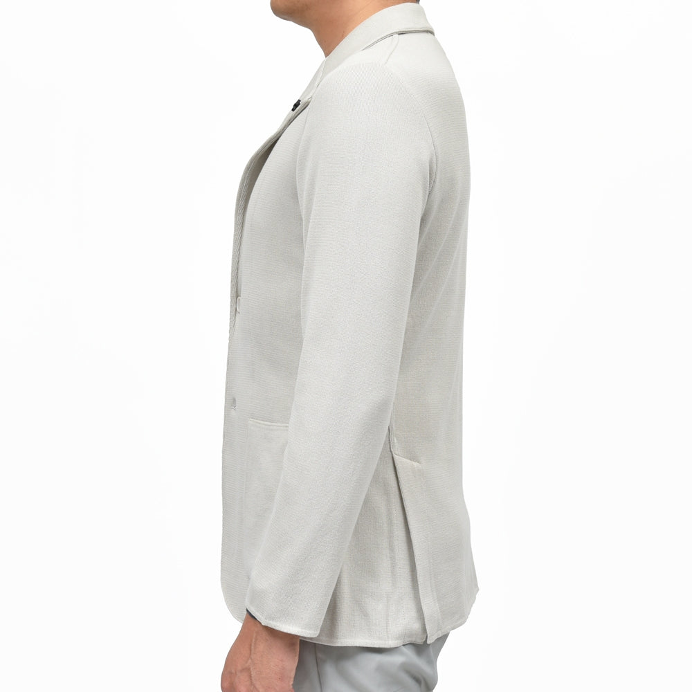 LARDINI(ラルディーニ) オーガニックコットンミラノリブニットジャケット JALJM56/ES64000
