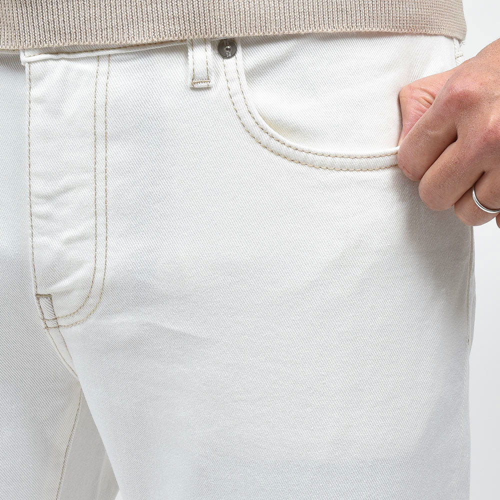 PT TORINO DENIM ピーティートリノデニム コットン ストレッチ ウォッシュド ホワイトデニムパンツ SWING/SUPERSLIM FIT/OA1410