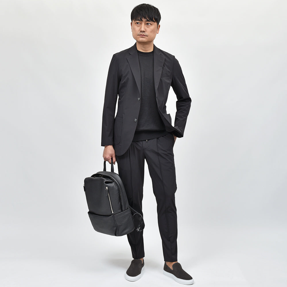 giab's ARCHIVIO ジャブスアルキヴィオ STROZZI/L シャカヌメ ストレッチ ウォッシャブル セットアップ対応 シングル2Bジャケット A3710