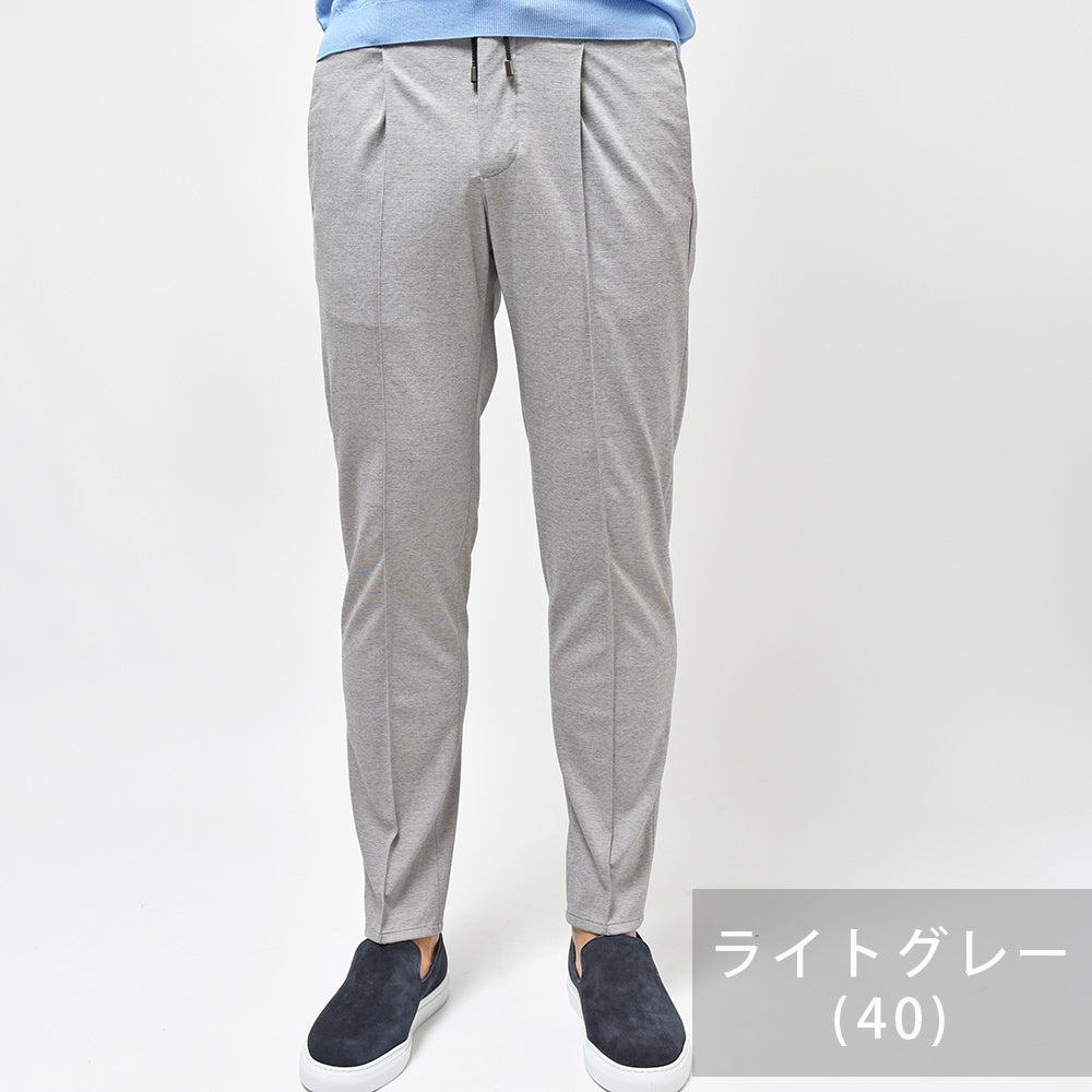giab's ARCHIVIO ジャブスアルキヴィオ ring別注MASACCIO ウォッシャブルジャージー ストレッチ 1プリーツ パンツ A3573