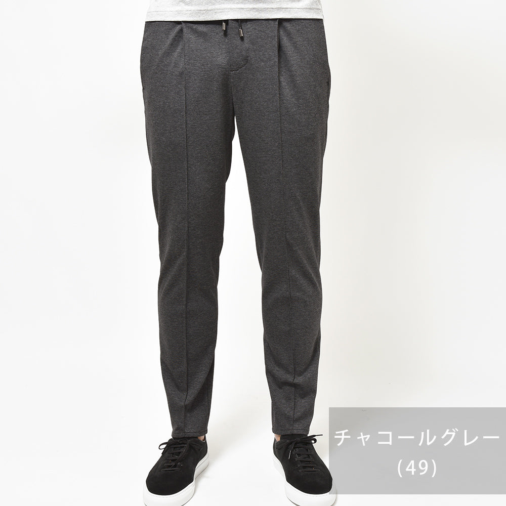 giab's ARCHIVIO ジャブスアルキヴィオ ring別注MASACCIO ウォッシャブルジャージー ストレッチ 1プリーツ パンツ A3573
