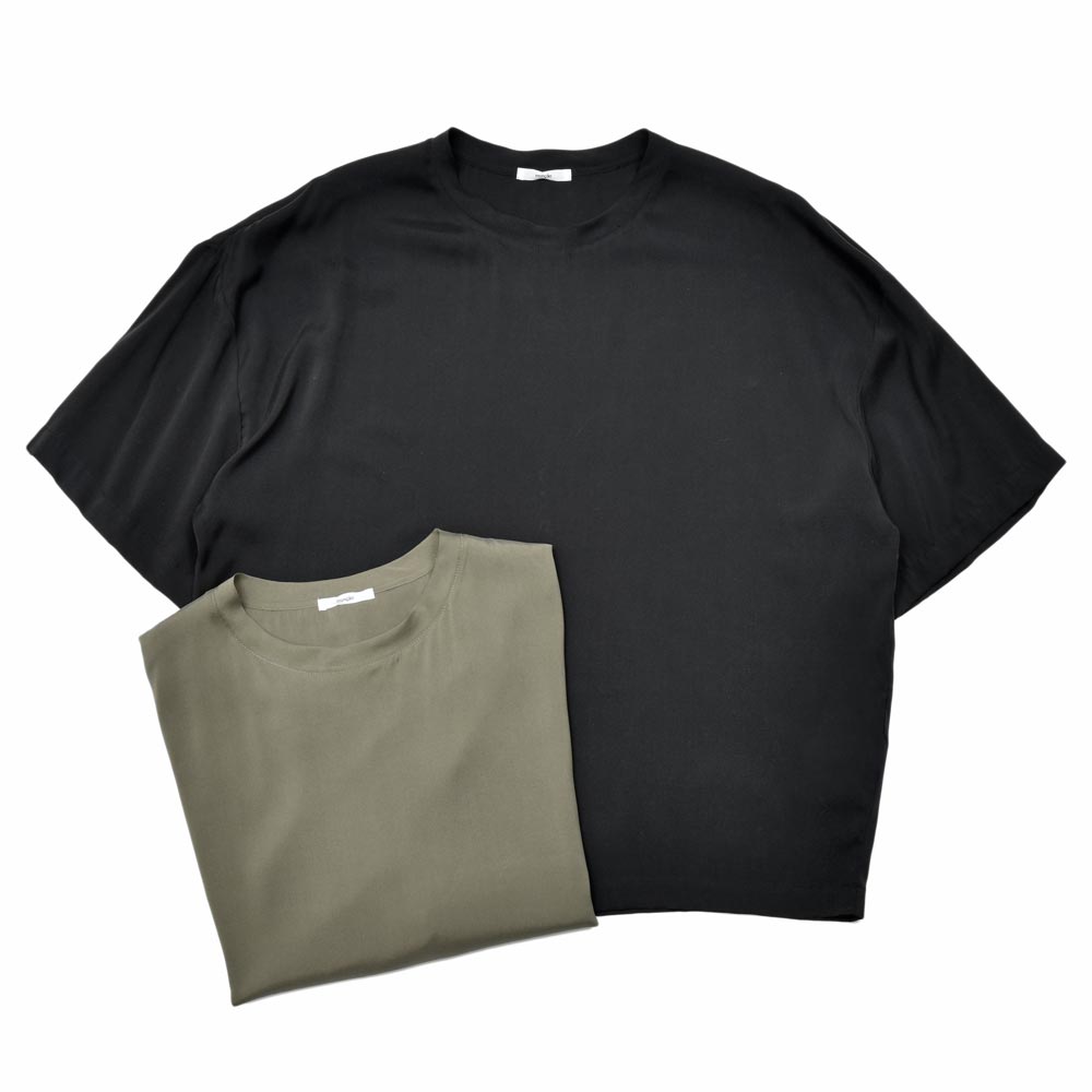 moncao(モンサオ) シルククルーネックS/Sカットソー M021355