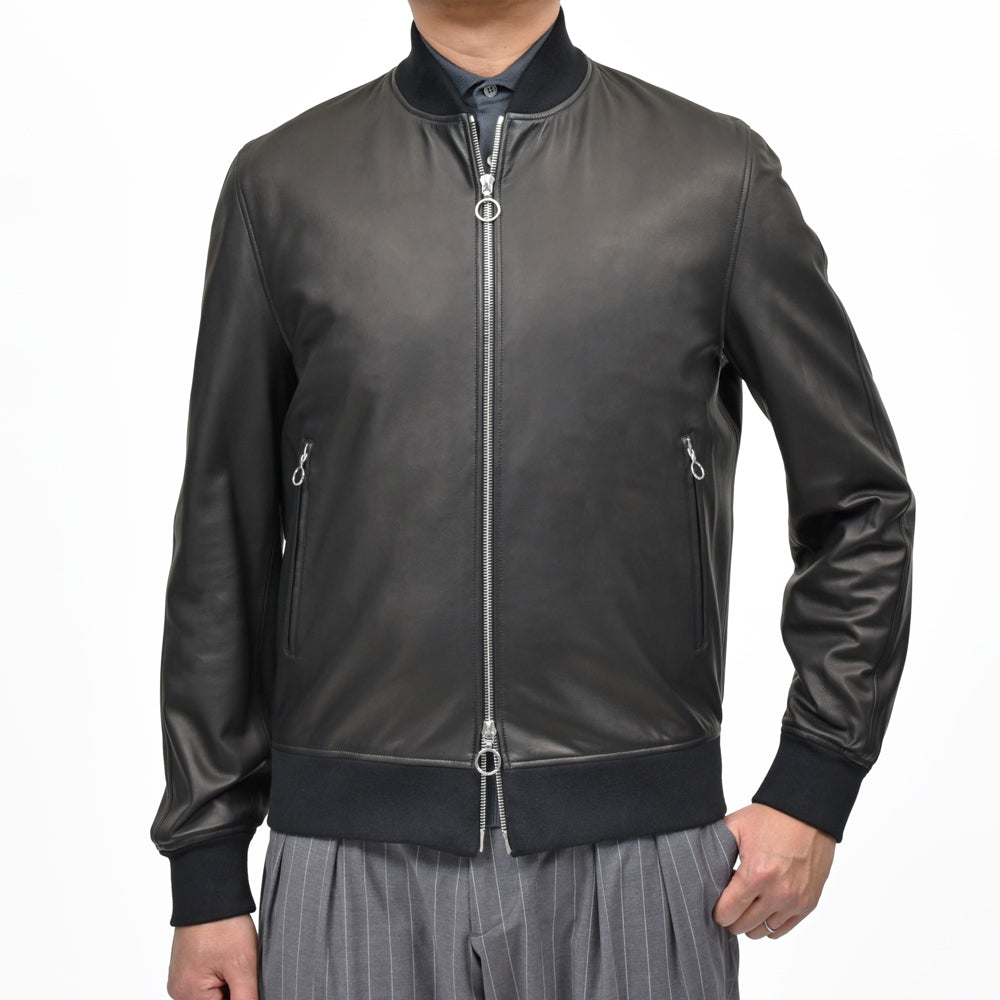 SERAPHIN(セラファン) DEAN+ZIPS ディーンジップス ラムナッパレザーボマーブルゾン 126-00