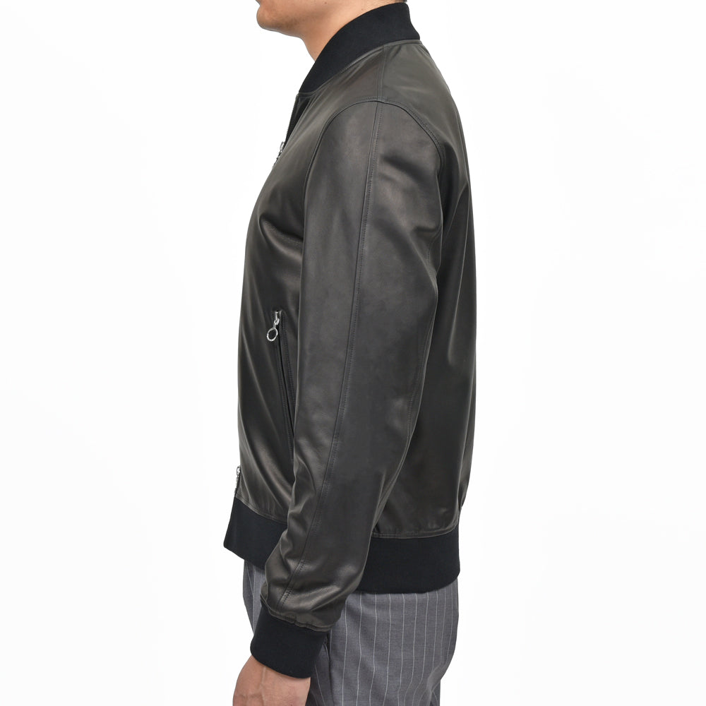 SERAPHIN(セラファン) DEAN+ZIPS ディーンジップス ラムナッパレザーボマーブルゾン 126-00