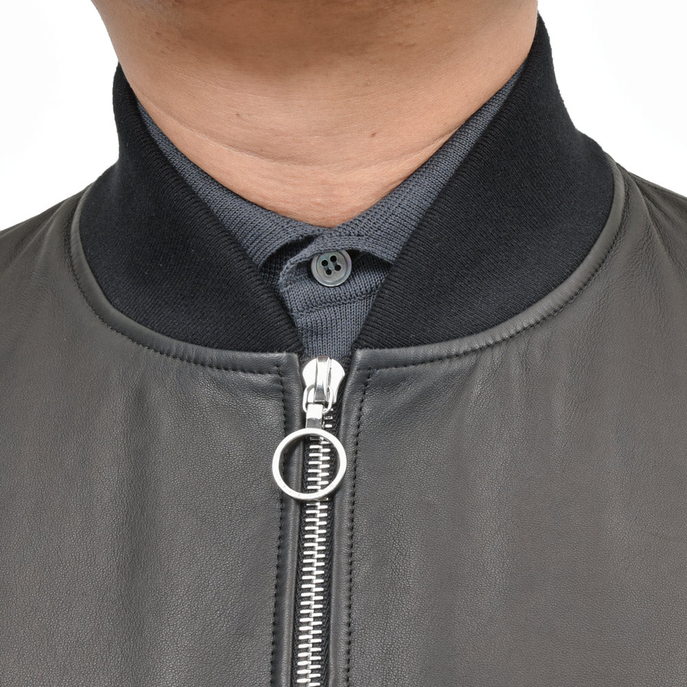 SERAPHIN(セラファン) DEAN+ZIPS ディーンジップス ラムナッパレザーボマーブルゾン 126-00