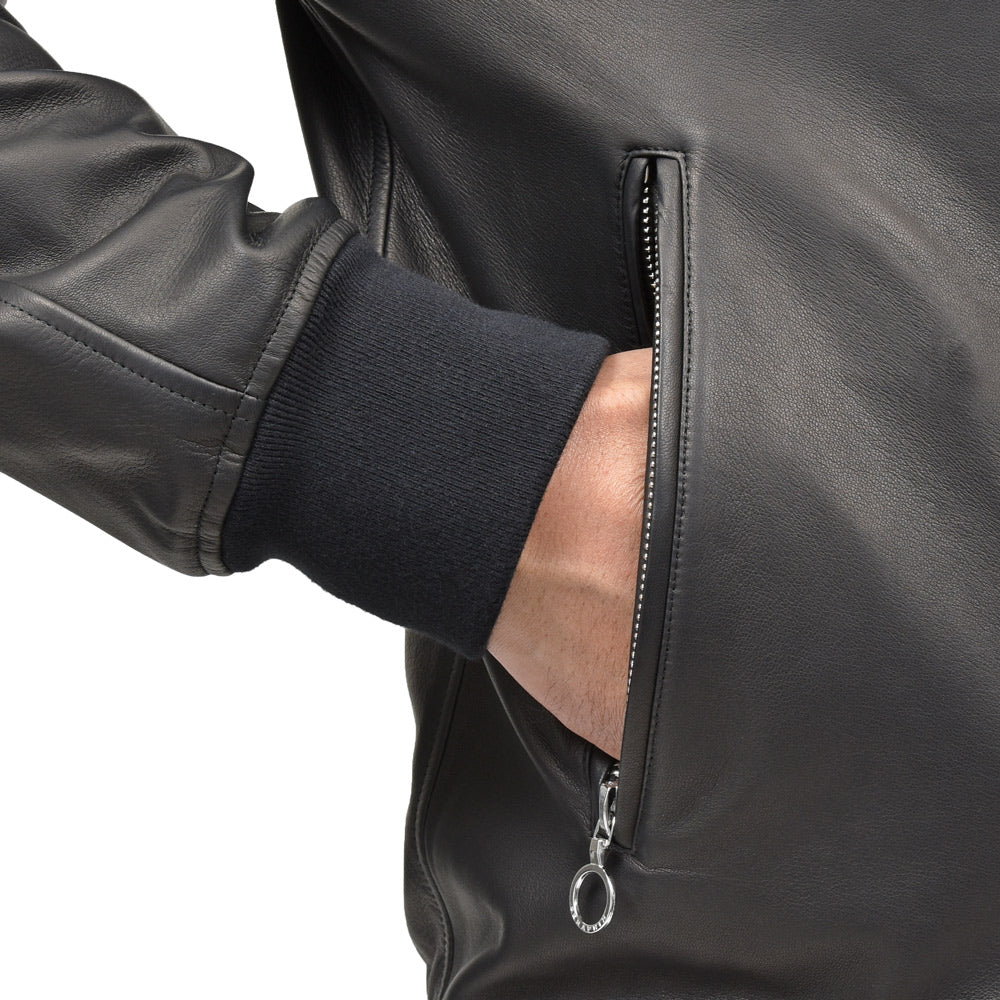 SERAPHIN(セラファン) DEAN+ZIPS ディーンジップス ラムナッパレザーボマーブルゾン 126-00