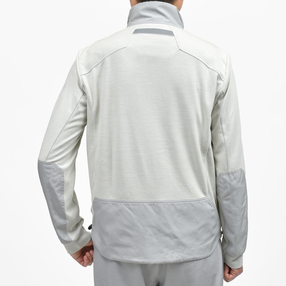 SEASE(シーズ) EXPLORER SWEATSHIRT ウールナイロンジャージスタンドカラージップブルゾン WK034TJ073