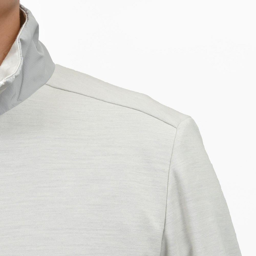 SEASE(シーズ) EXPLORER SWEATSHIRT ウールナイロンジャージスタンドカラージップブルゾン WK034TJ073