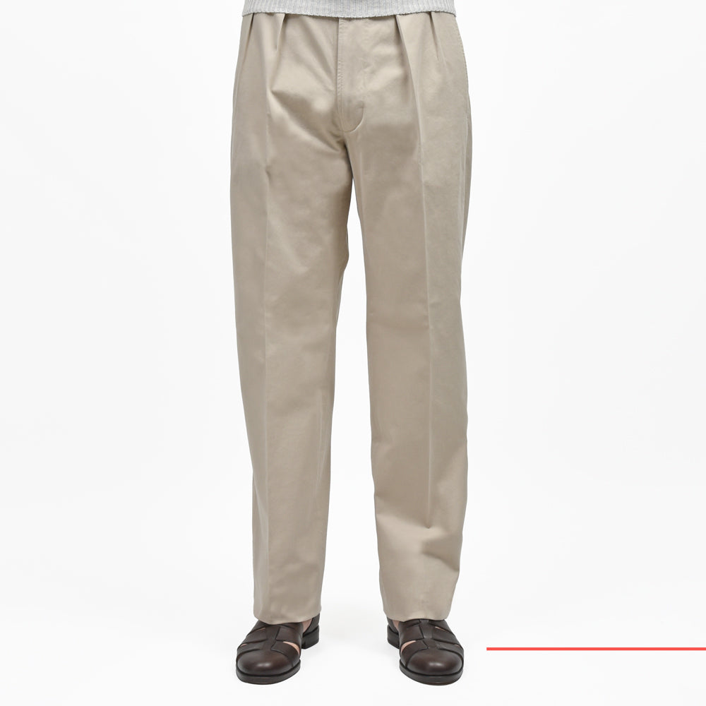 ORBIUM(オルビウム) WORKDRESS TROUSERSワークドレストラウザーズ ガーメントダイコットンギャバジン2プリーツテーパードパンツ