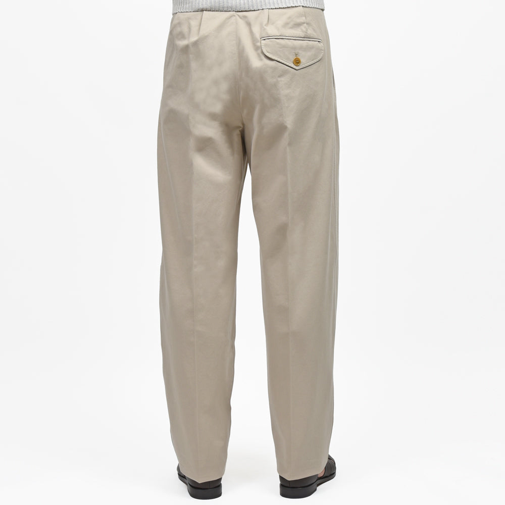 ORBIUM(オルビウム) WORKDRESS TROUSERSワークドレストラウザーズ ガーメントダイコットンギャバジン2プリーツテーパードパンツ