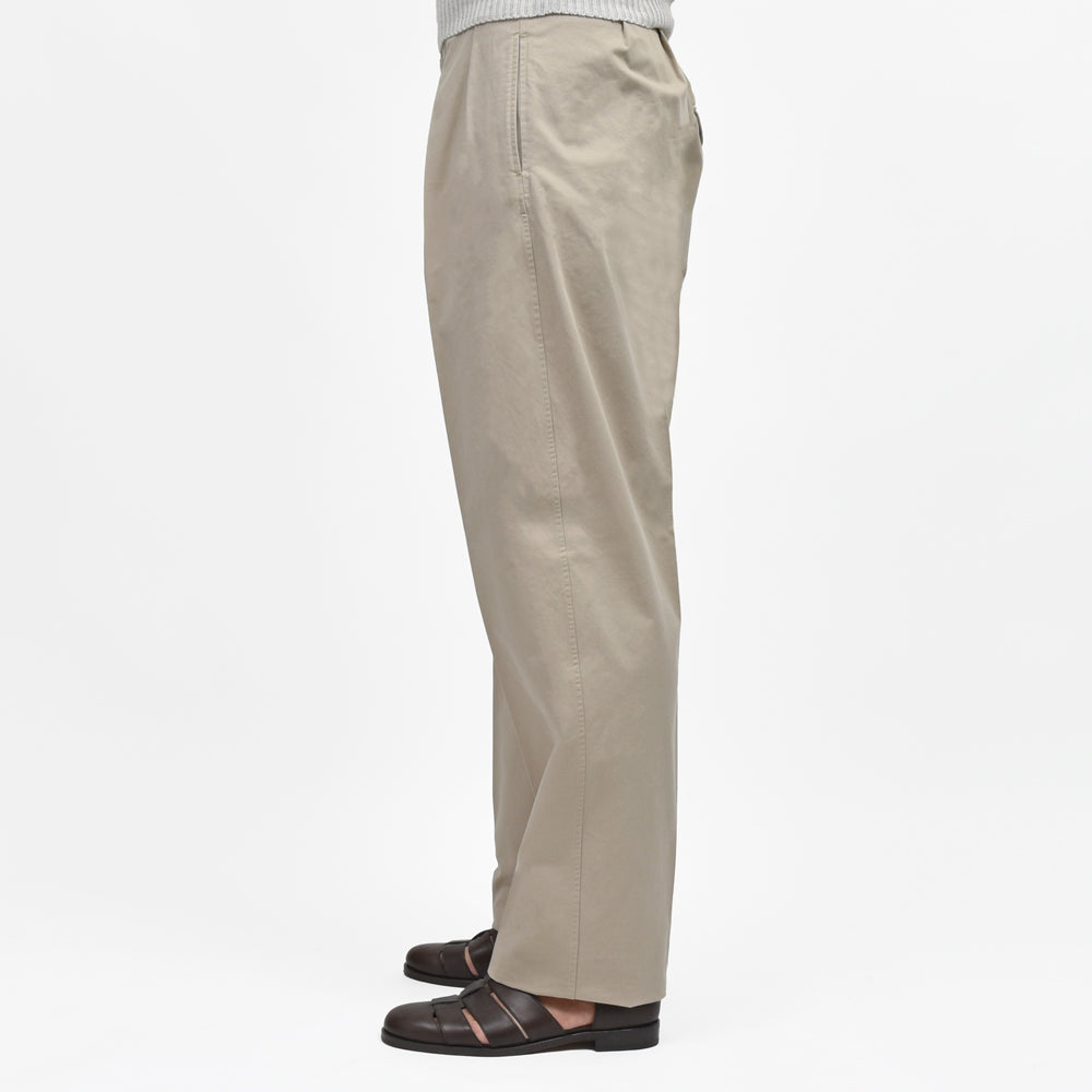 ORBIUM(オルビウム) WORKDRESS TROUSERSワークドレストラウザーズ ガーメントダイコットンギャバジン2プリーツテーパードパンツ