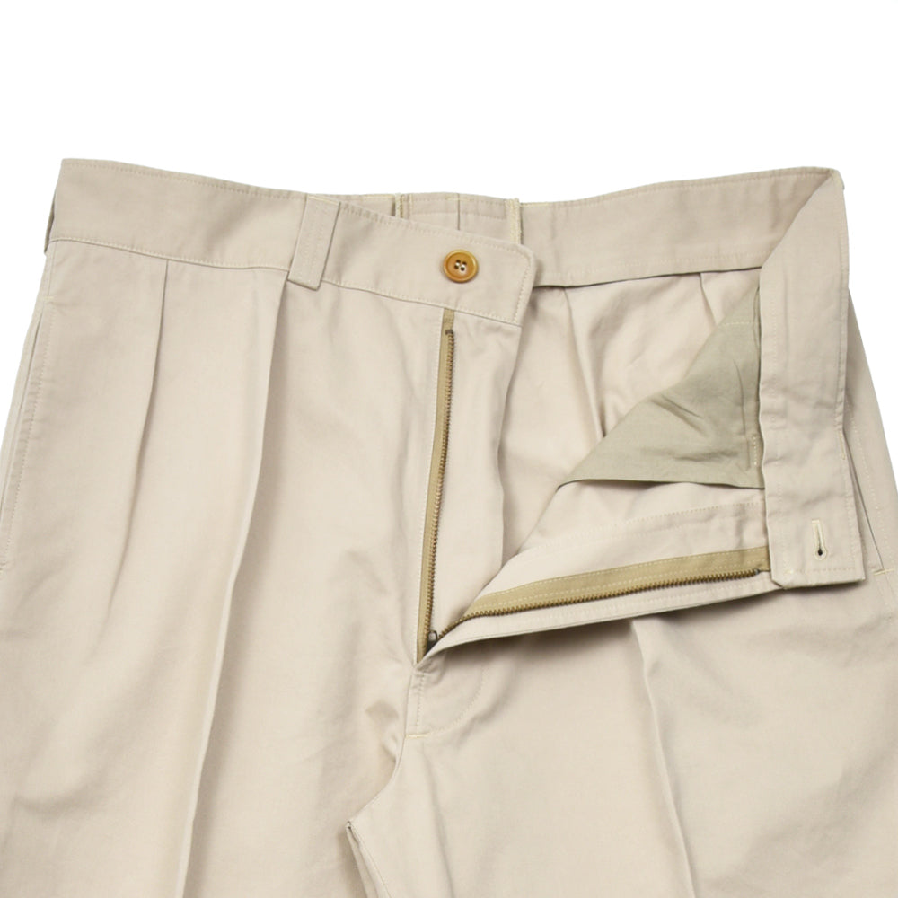 ORBIUM(オルビウム) WORKDRESS TROUSERSワークドレストラウザーズ ガーメントダイコットンギャバジン2プリーツテーパードパンツ