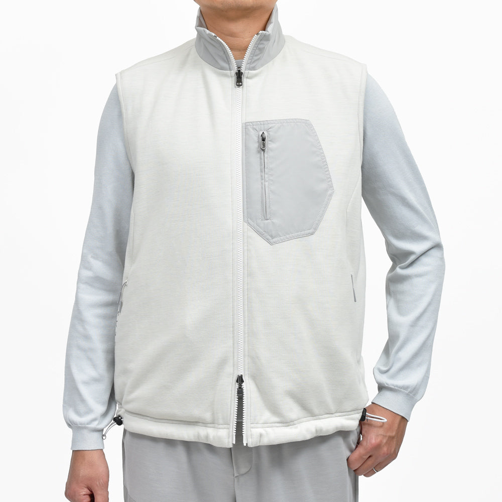 SEASE(シーズ) PADDED EXPLORER VEST ウールジャージスタンドカラーパデッドベスト OV034TJ073