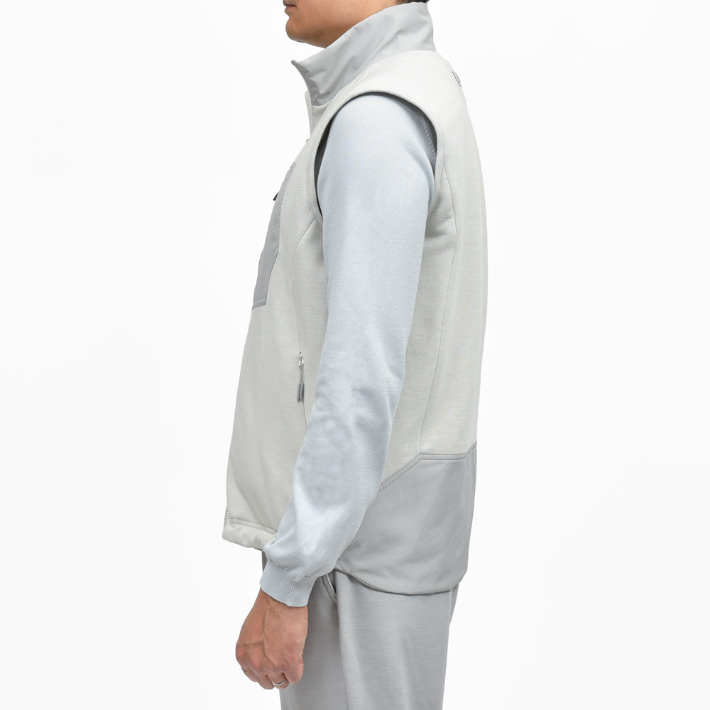 SEASE(シーズ) PADDED EXPLORER VEST ウールジャージスタンドカラーパデッドベスト OV034TJ073