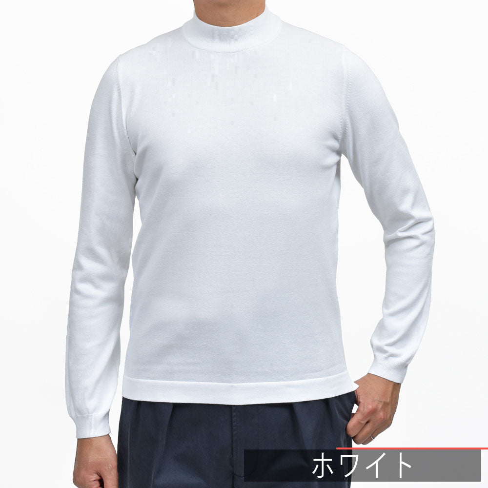 GRAN SASSO(グランサッソ) 12ゲージソフトコットンモックネックニット 58108/18120