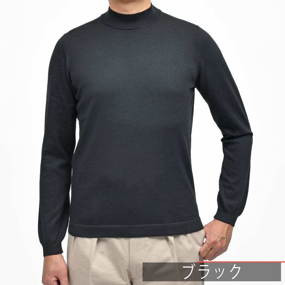 GRAN SASSO(グランサッソ) 12ゲージソフトコットンモックネックニット 58108/18120