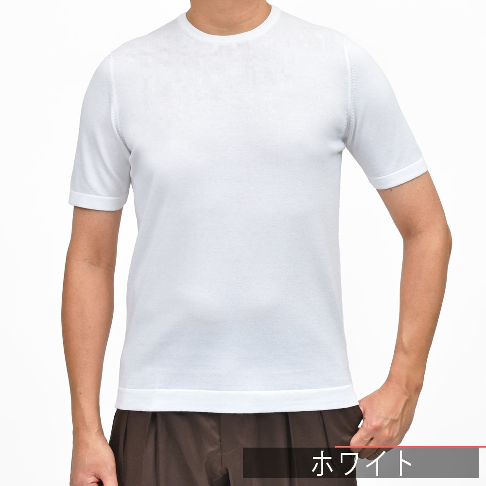 GRAN SASSO(グランサッソ) 12ゲージソフトコットンS/Sクルーネックニット 58138/18120