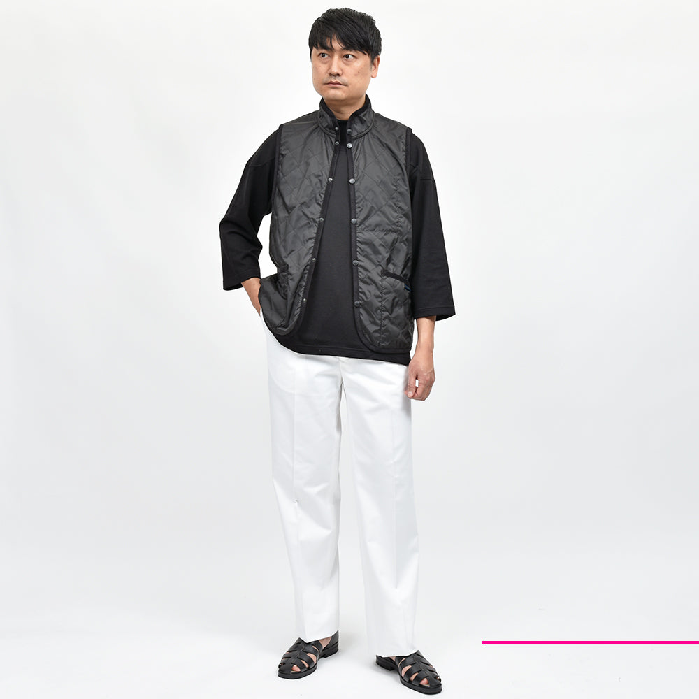 BERNARD ZINS ベルナール ザンス H8 コットン ツイル 2インプリーツ ワイドパンツ