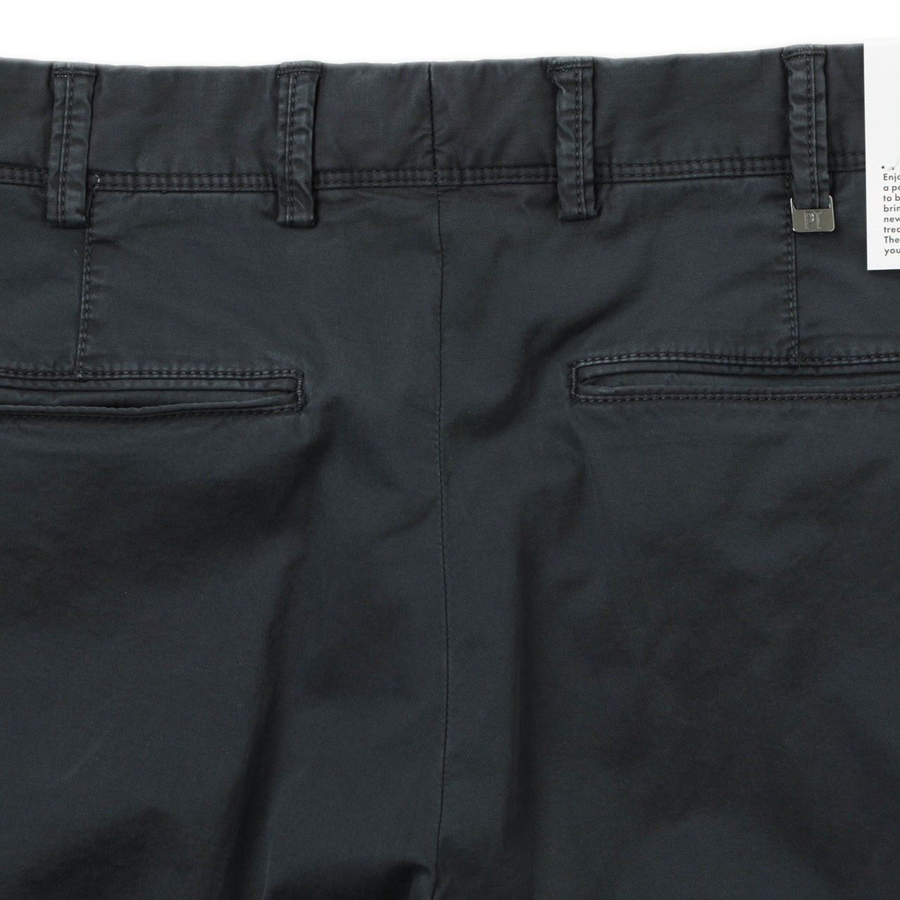 ピーティートリノ / 製品染め コットン ストレッチ テーパード ノープリーツ カーゴ パンツ / REBEL FIT / ネイビー