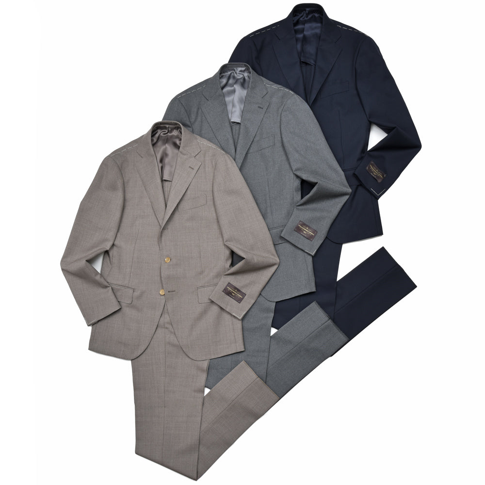 guji(グジ) ウールトロピカル3B1プリーツスーツ (MADE BY RING JACKET / VITALE BARBERIS CANONICOファブリック使用)【春/夏】17151204