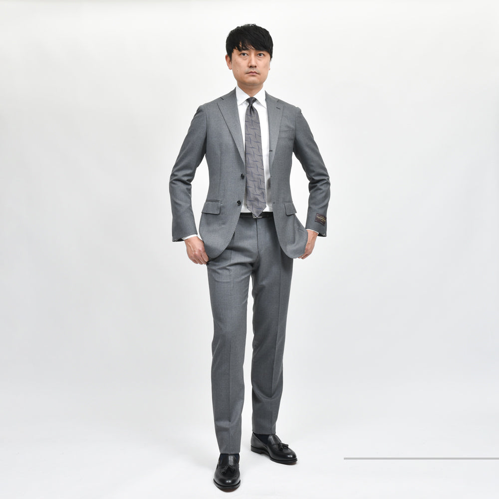guji(グジ) ウールトロピカル3B1プリーツスーツ (MADE BY RING JACKET / VITALE BARBERIS CANONICOファブリック使用)【春/夏】17151204