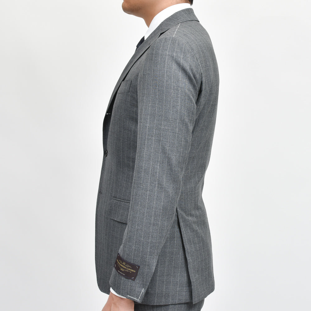 guji(グジ) ウールトロピカルピンストライプ3B1プリーツスーツ (MADE BY RING JACKET / VITALE BARBERIS CANONICOファブリック使用)【春/夏】1