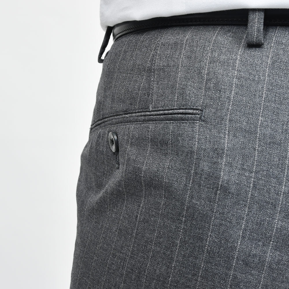 guji(グジ) ウールトロピカルピンストライプ3B1プリーツスーツ (MADE BY RING JACKET / VITALE BARBERIS CANONICOファブリック使用)【春/夏】1