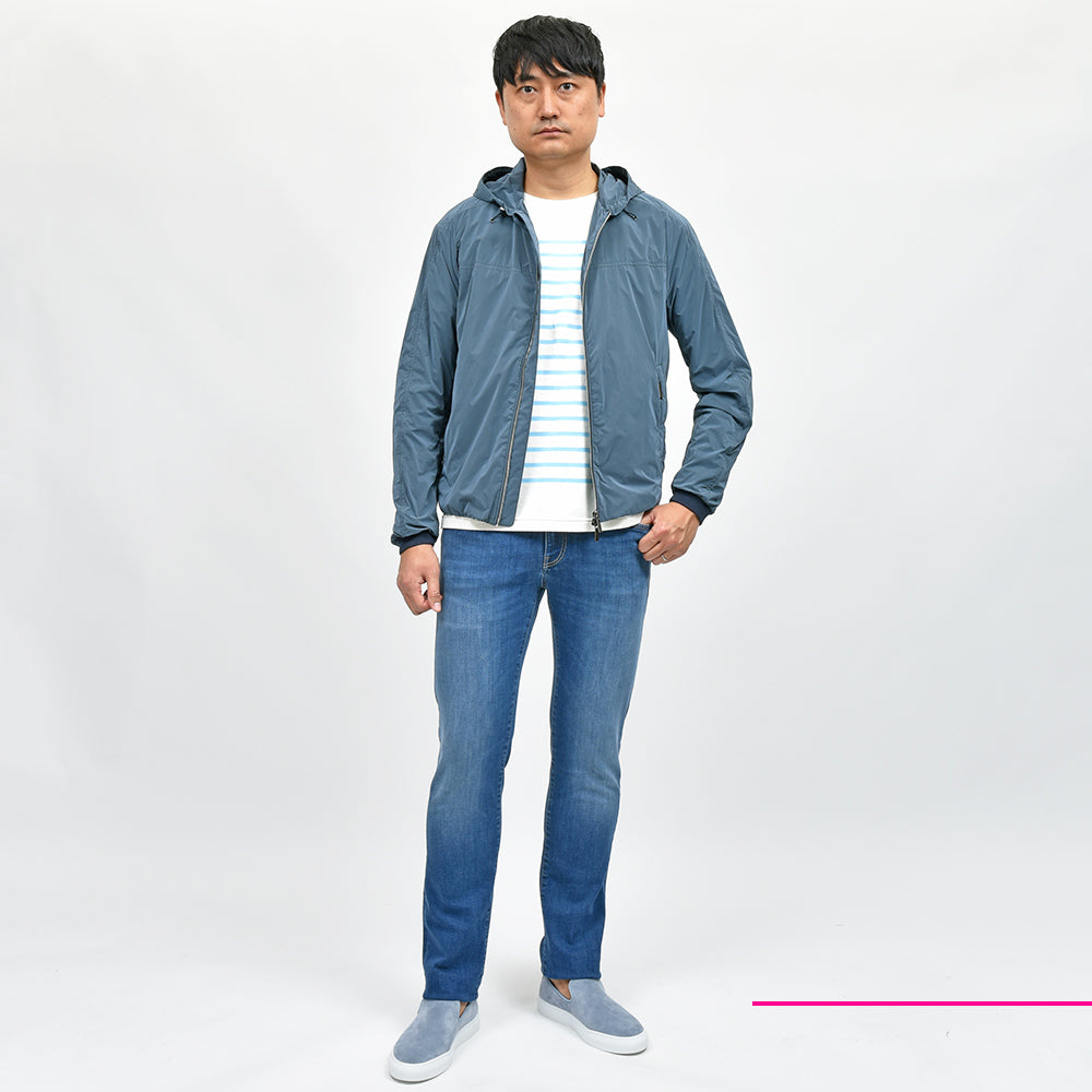 MooRER ムーレー ALBORI-OS アルボリ ナイロン ポリエステル フーデット ブルゾン