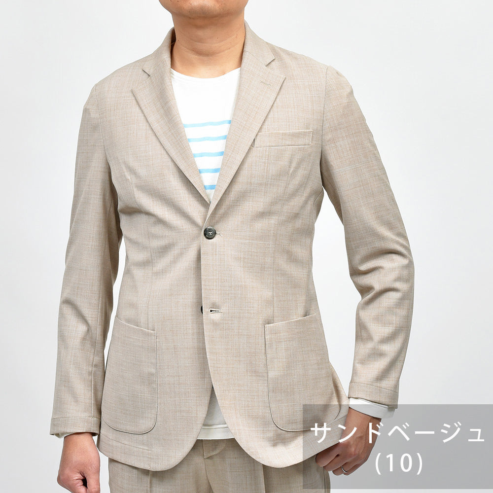 giab's ARCHIVIO ジャブスアルキヴィオ STROZZI/L テクノウール ストレッチ セットアップ対応 シングル2Bジャケット A6425
