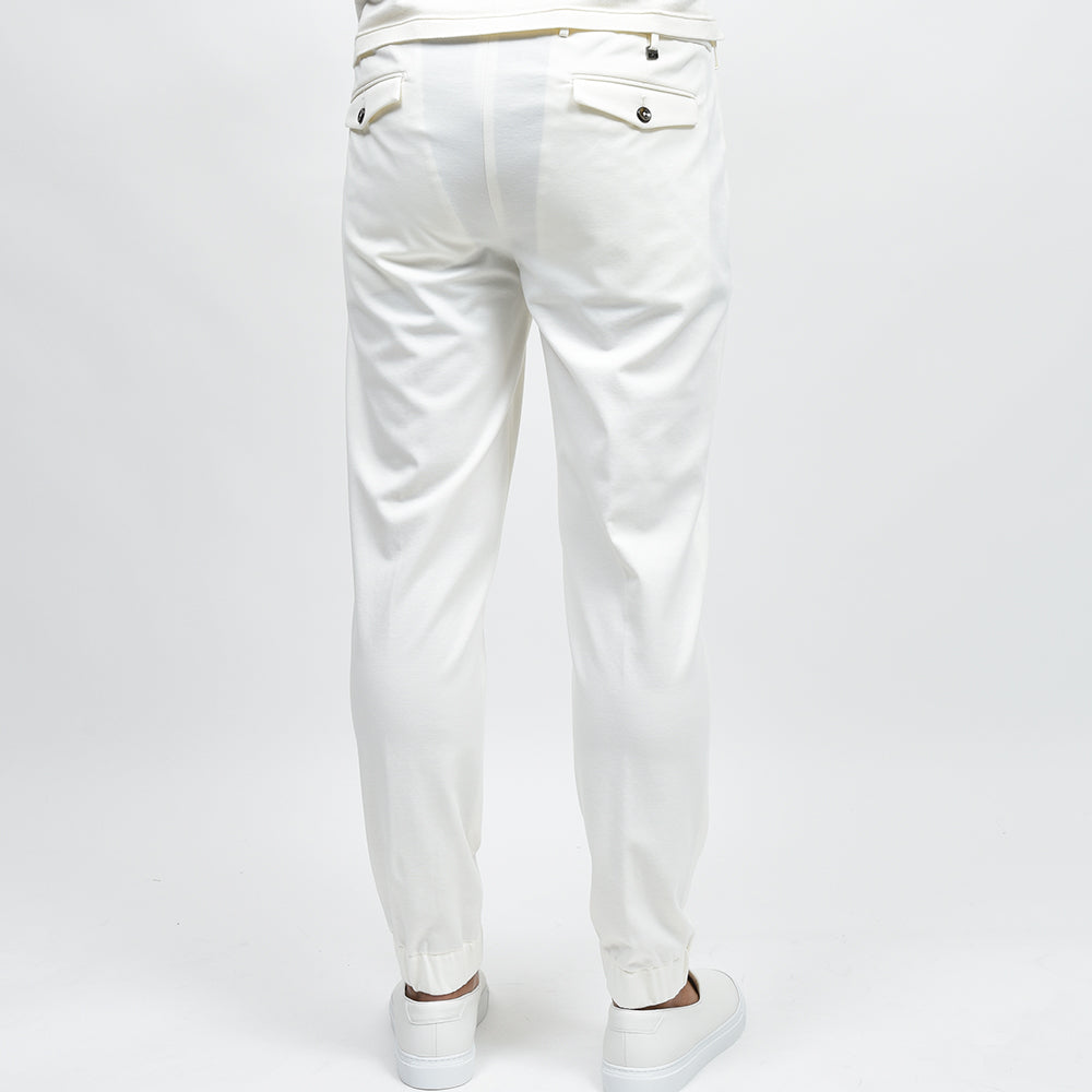 PT TORINO ピーティー トリノ NEW BERLIN サマージャージー ストレッチ 1プリーツ ハーフシャーリング リブパンツ SOFT FIT/VD02
