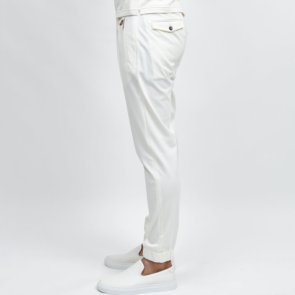 PT TORINO ピーティー トリノ NEW BERLIN サマージャージー ストレッチ 1プリーツ ハーフシャーリング リブパンツ SOFT FIT/VD02