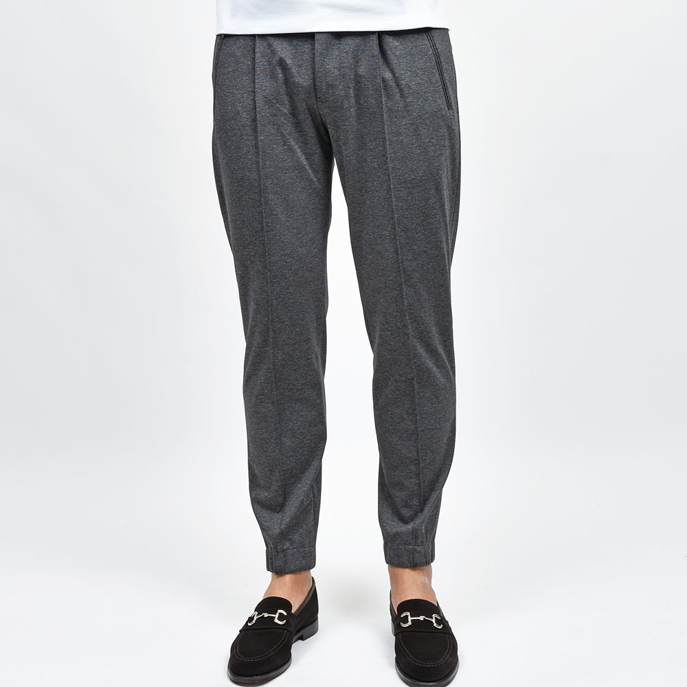 PT TORINO ピーティー トリノ NEW BERLIN サマージャージー ストレッチ 1プリーツ ハーフシャーリング リブパンツ SOFT FIT/VD02