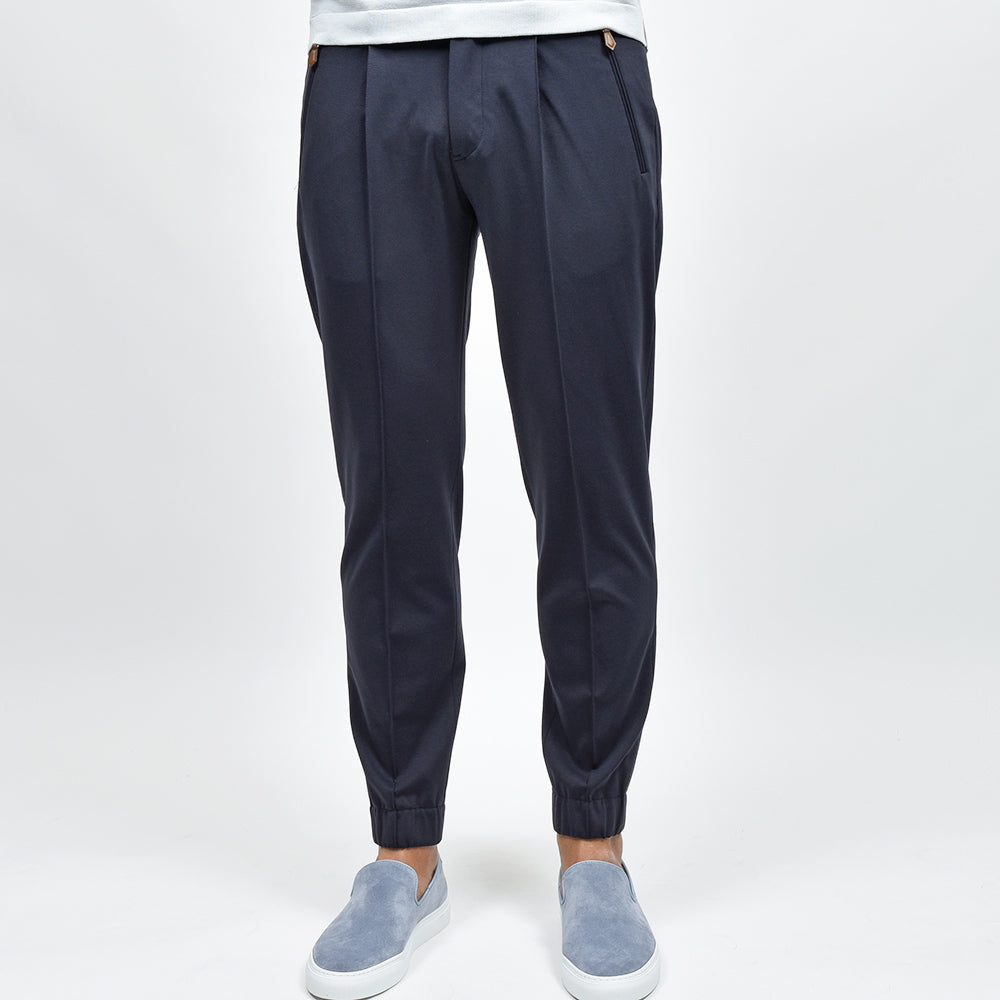 PT TORINO ピーティー トリノ NEW BERLIN サマージャージー ストレッチ 1プリーツ ハーフシャーリング リブパンツ SOFT FIT/VD02