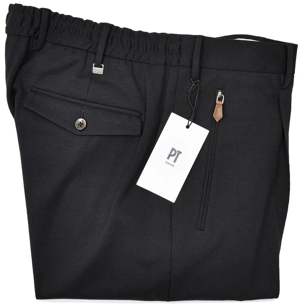 PT TORINO ピーティー トリノ NEW BERLIN サマージャージー ストレッチ 1プリーツ ハーフシャーリング リブパンツ SOFT FIT/VD02
