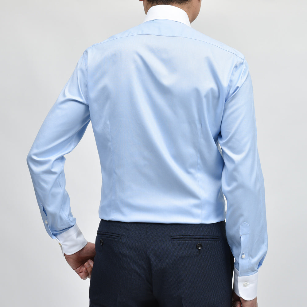 BARBA(バルバ) コットンピンオックスクレリックシャツ / ワイド (406) 11155200052