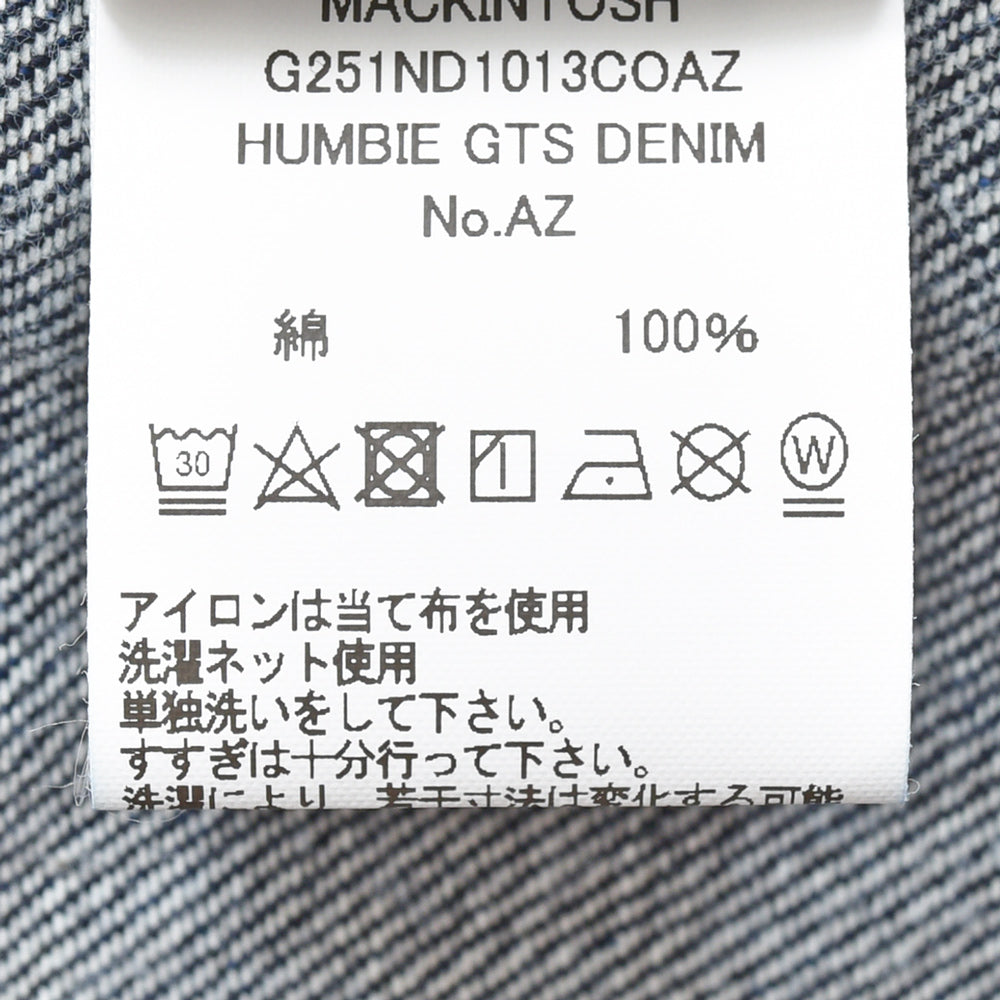 MACKINTOSH(マッキントッシュ) HUMBIEハンビー ワンウォッシュデニムオーバーサイズドバルカラーコート