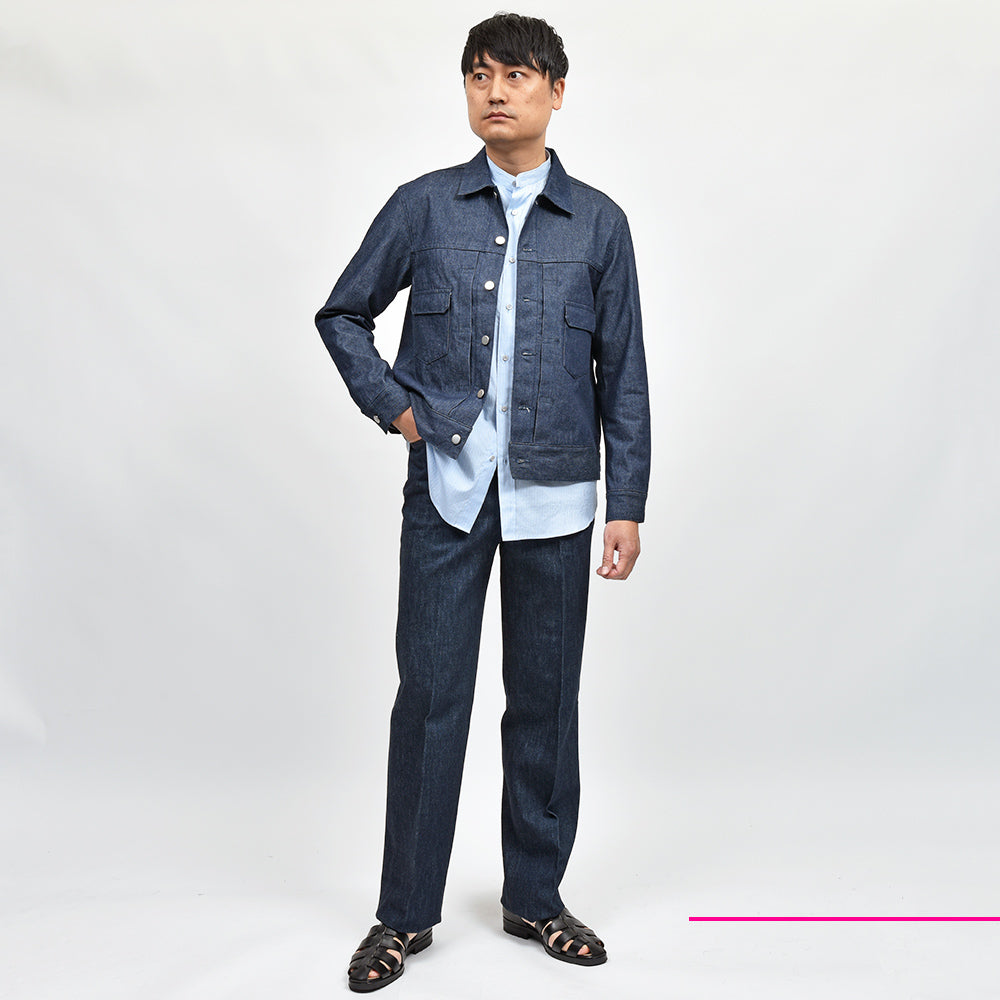 Jeanik ジーニック コットン ウォッシュド ライトオンス 2ndタイプ Gジャン デニムジャケット