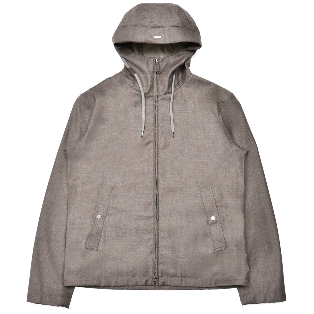 HERNO(ヘルノ) Loro Piana RAIN SYSTEM ウールシルクサキソニーフーディーブルゾン GI000454U-33441