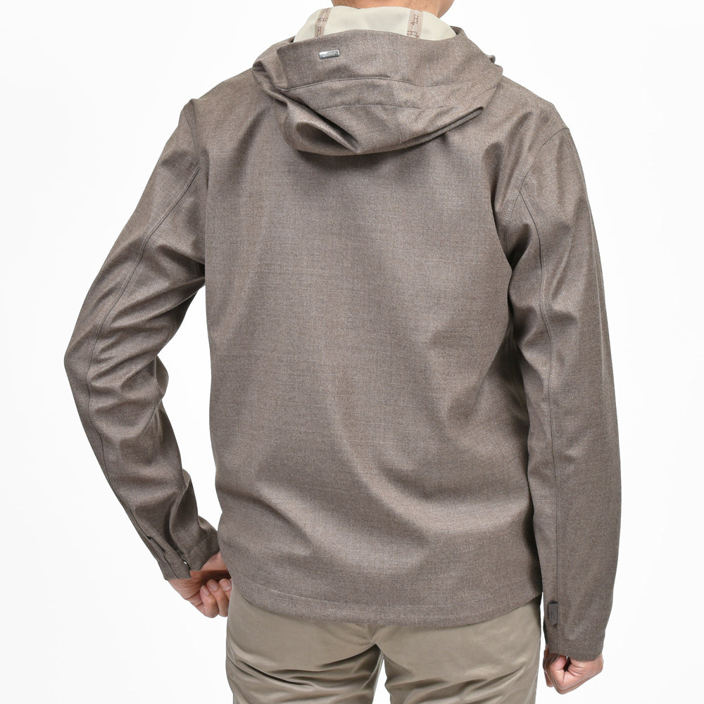HERNO(ヘルノ) Loro Piana RAIN SYSTEM ウールシルクサキソニーフーディーブルゾン GI000454U-33441