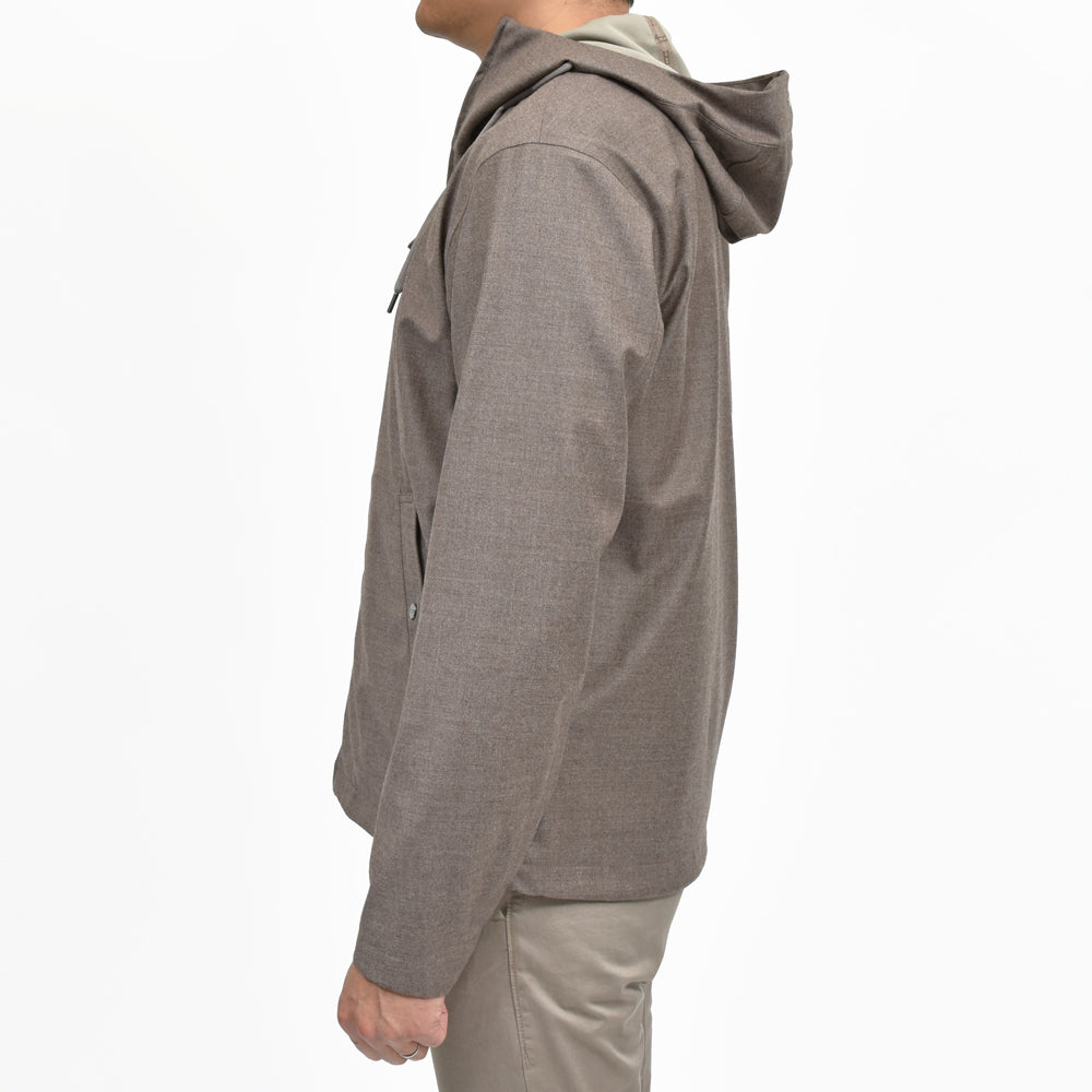HERNO(ヘルノ) Loro Piana RAIN SYSTEM ウールシルクサキソニーフーディーブルゾン GI000454U-33441