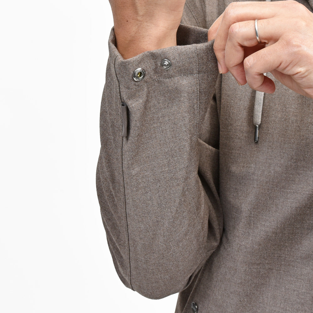HERNO(ヘルノ) Loro Piana RAIN SYSTEM ウールシルクサキソニーフーディーブルゾン GI000454U-33441