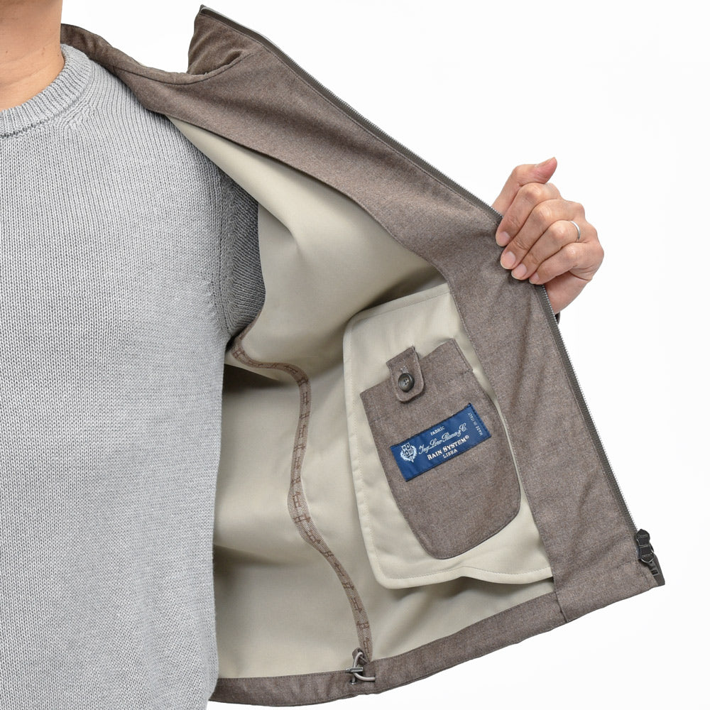 HERNO(ヘルノ) Loro Piana RAIN SYSTEM ウールシルクサキソニーフーディーブルゾン GI000454U-33441