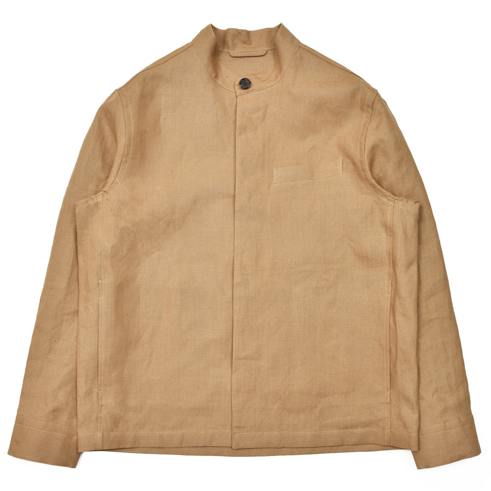 CARUSO(カルーゾ) OVERSHIRTオーバーシャツ アイリッシュリネンスタンドカラーショートジャケット MS21G