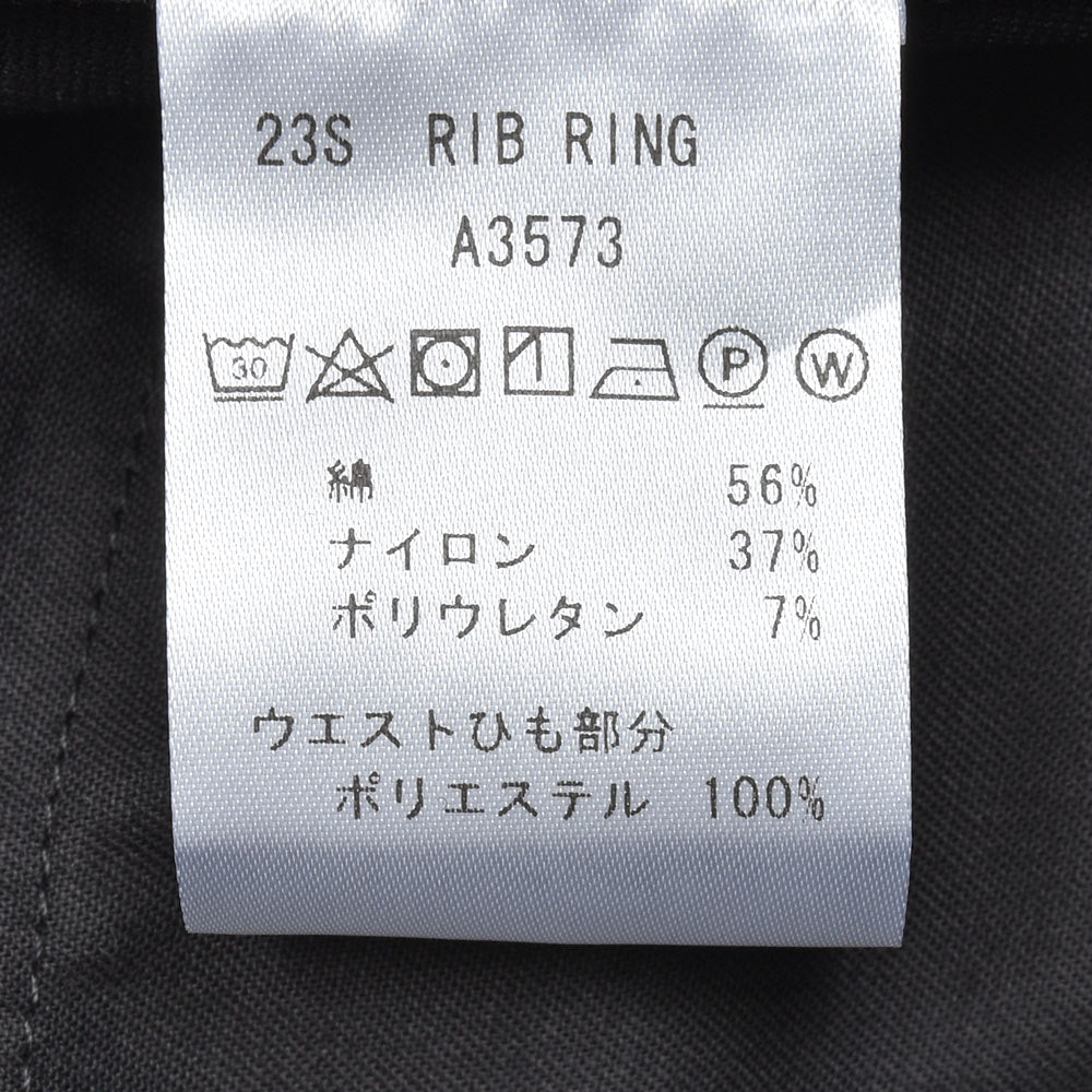 giab's ARCHIVIO ジャブスアルキヴィオ ring別注 RIBring リブリング ウォッシャブルジャージー ストレッチ 1プリーツ シャーリング リブパンツ A3573