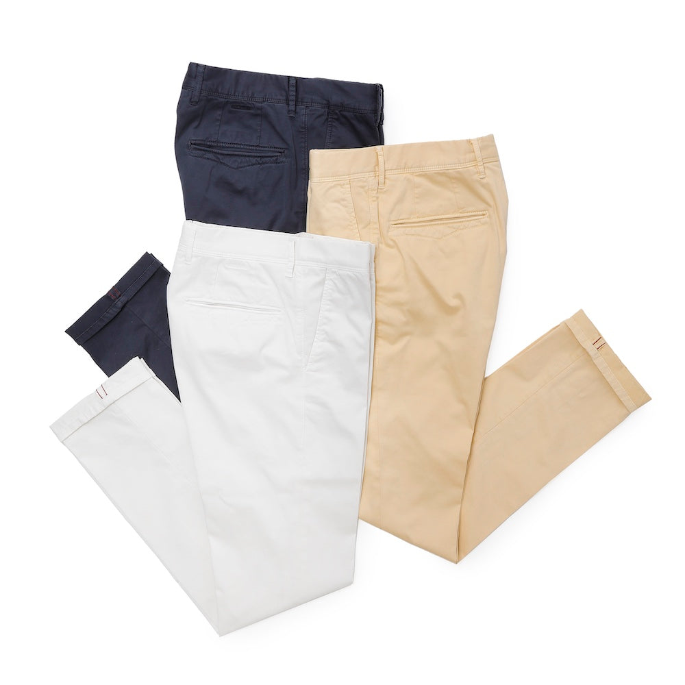 インコテックス / ストレッチ コットンライトギャバ ノープリーツ パンツ/INCOTEX SLACKS/SLIM FIT/18S100 9664A
