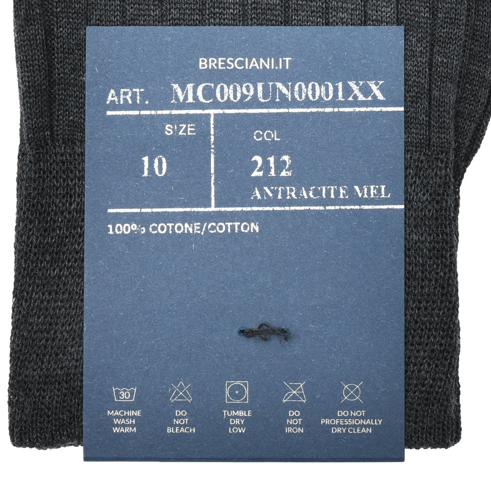 BRESCIANI(ブレッシアーニ) コットンリブドレスソックス 18051203146