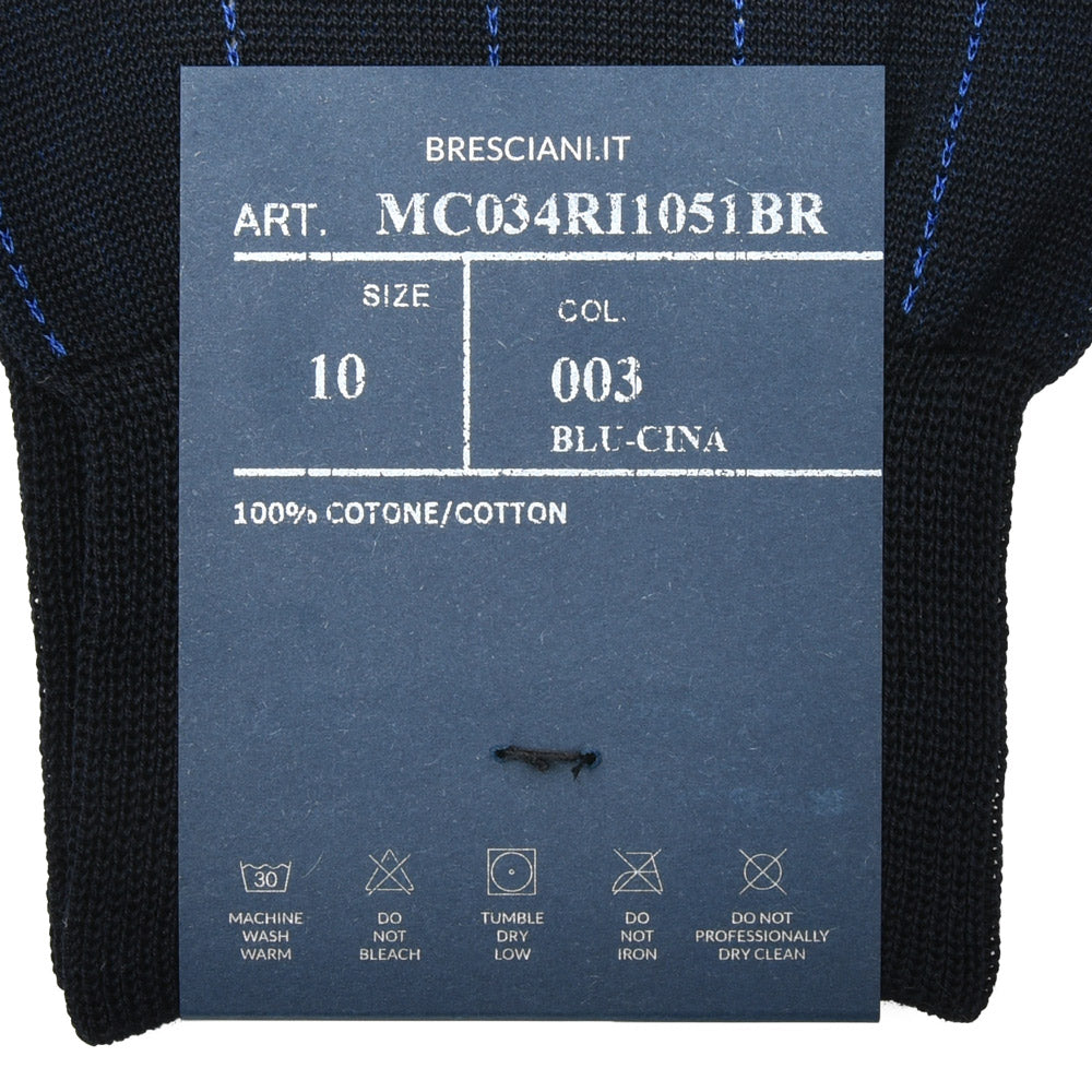 BRESCIANI(ブレッシアーニ) コットンストライプドレスソックス 18051204146
