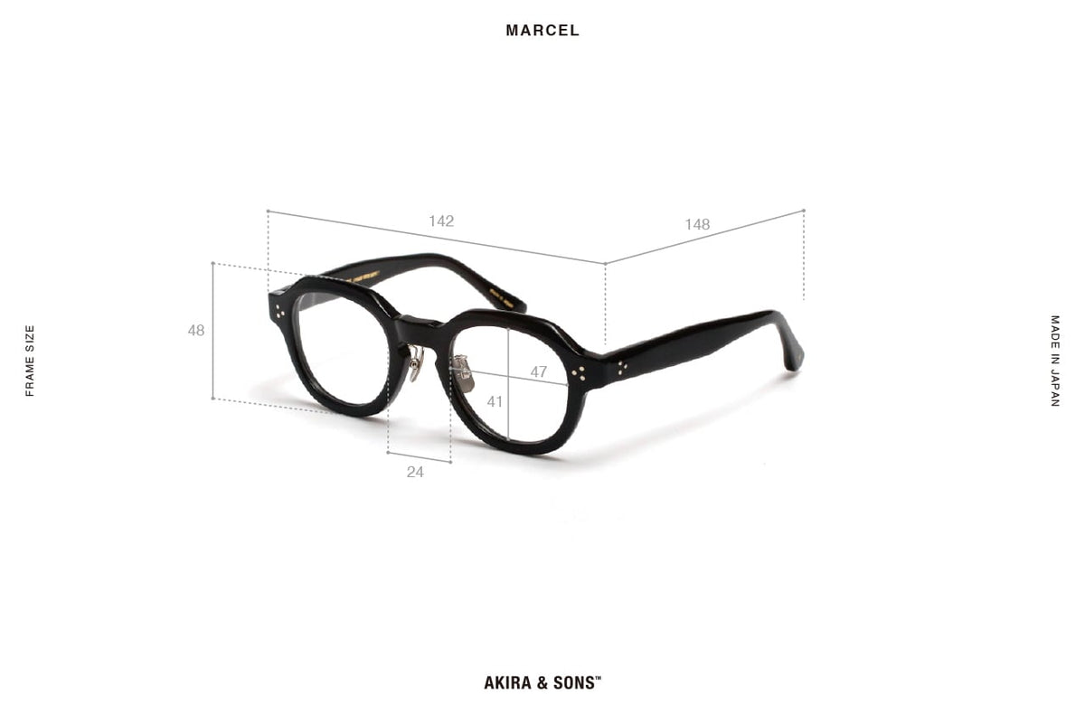 アキラアンドサンズ / セルフレーム サングラス/MARCEL/BKSGY×MIDDLE GRAY