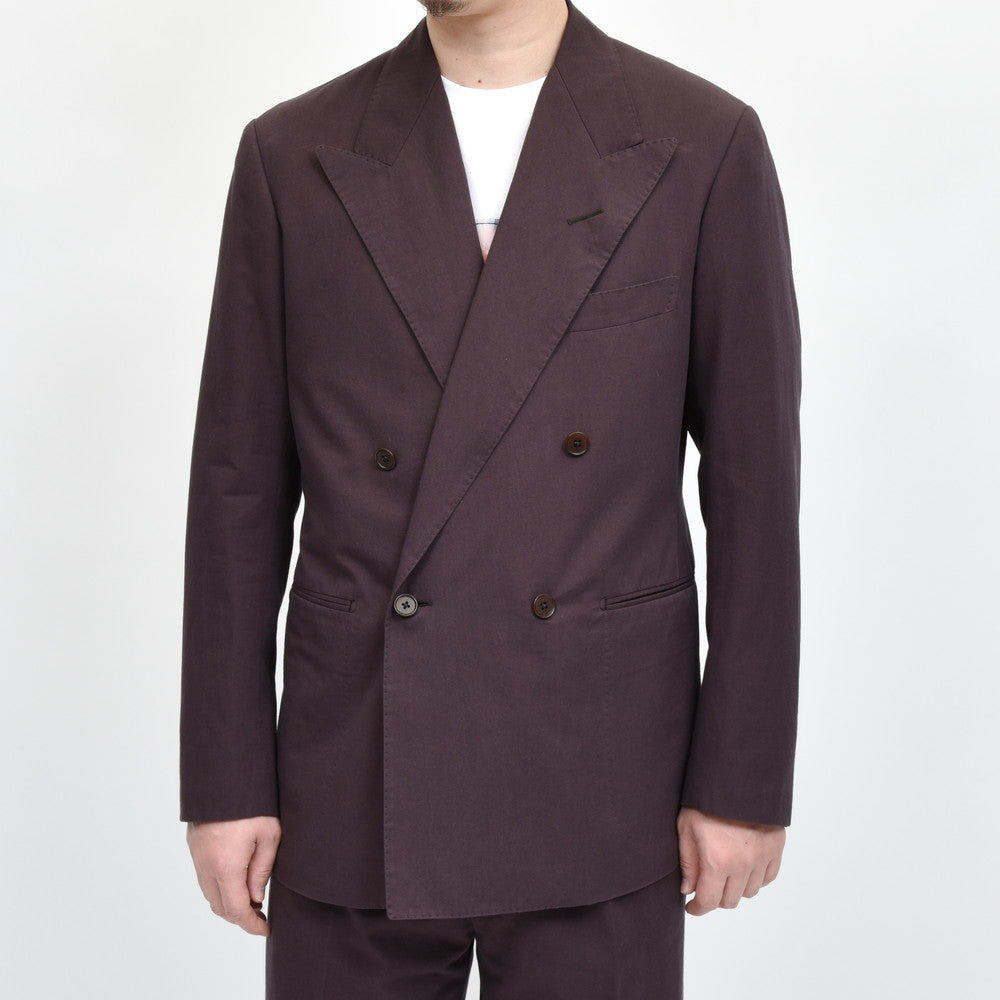 garoh ガロウ jacket03 コットン リネン ツイル 4Bダブルジャケット